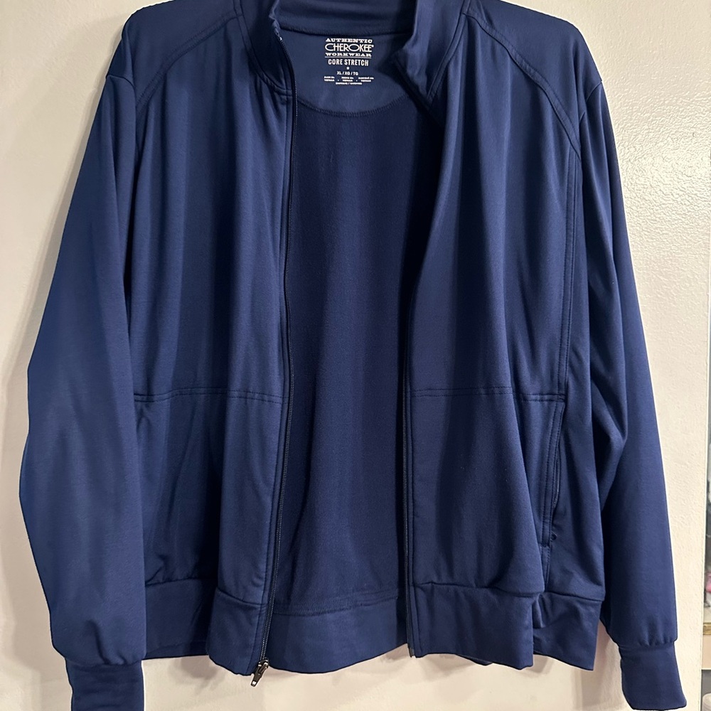 Navy Blue Cherokee Scrub Coat